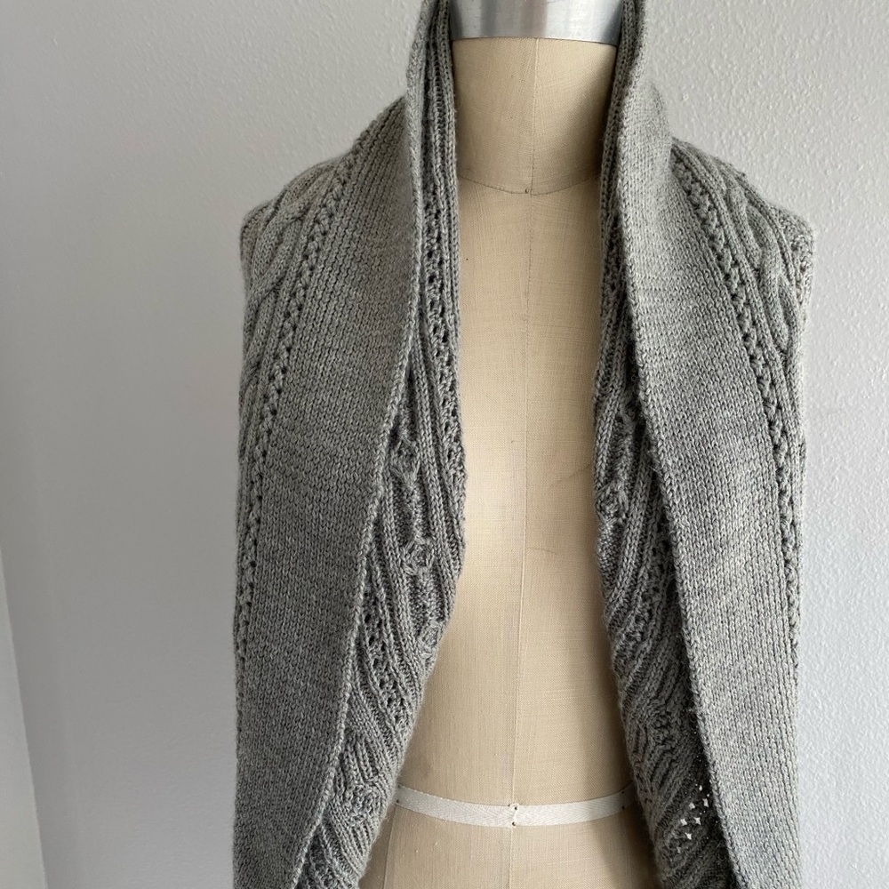 Kenaf Gray shawl Collar Cardigan Sweater